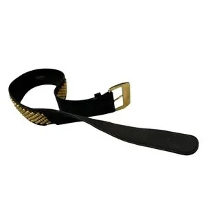 Vintage NEIMAN MARCUS Black Leather With Wide Gold Studs Unisex Belt S Neiman Marcus | Accessories | Vintage Neiman Marcus Black  main image 2